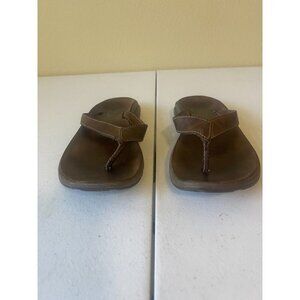 Chaco Sz 6 M Brown Flip Flop Leather Women Sandals